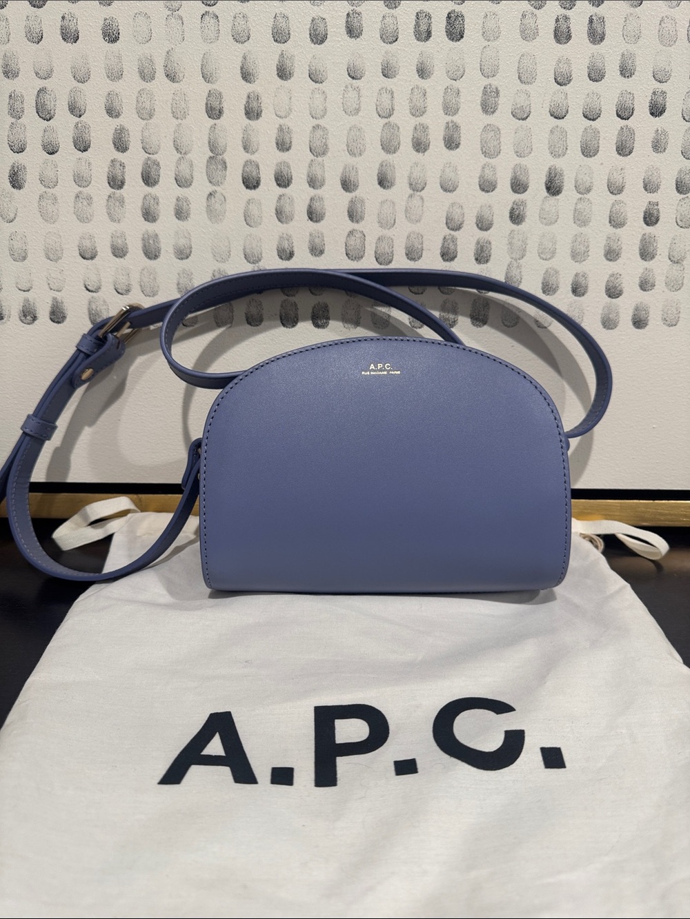 NEW A.P.C. Demi Lune Crossbody Bag